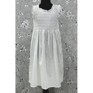 SoieRose Girls Victorian Cotton Heirloom Dress with Red Smocking – SR-1238